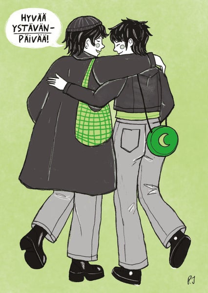 Yst&auml;v&auml;t,  2-osainen kortti