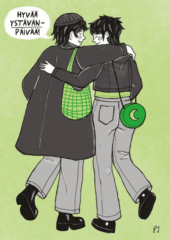 Yst&auml;v&auml;t,  2-osainen kortti